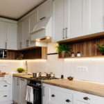 Stylish kitchen interior design. Luxury modern kitchen furnitur