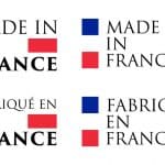 Simple Made in France (and French translation) label. Text with