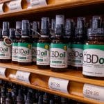 Indianapolis – Circa February 2019: Various CBD oil products. The popularity of CBD oil as a medicinal product has skyrocketed IV